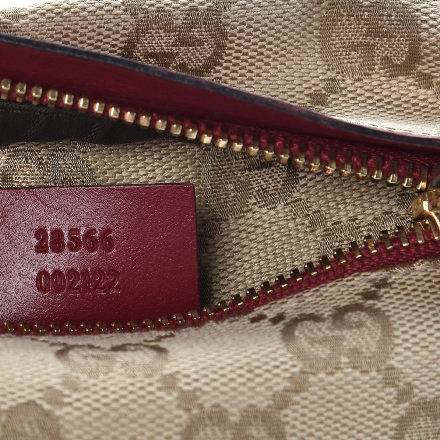 GG Monogram Web Double Pocket Belt Bag Red