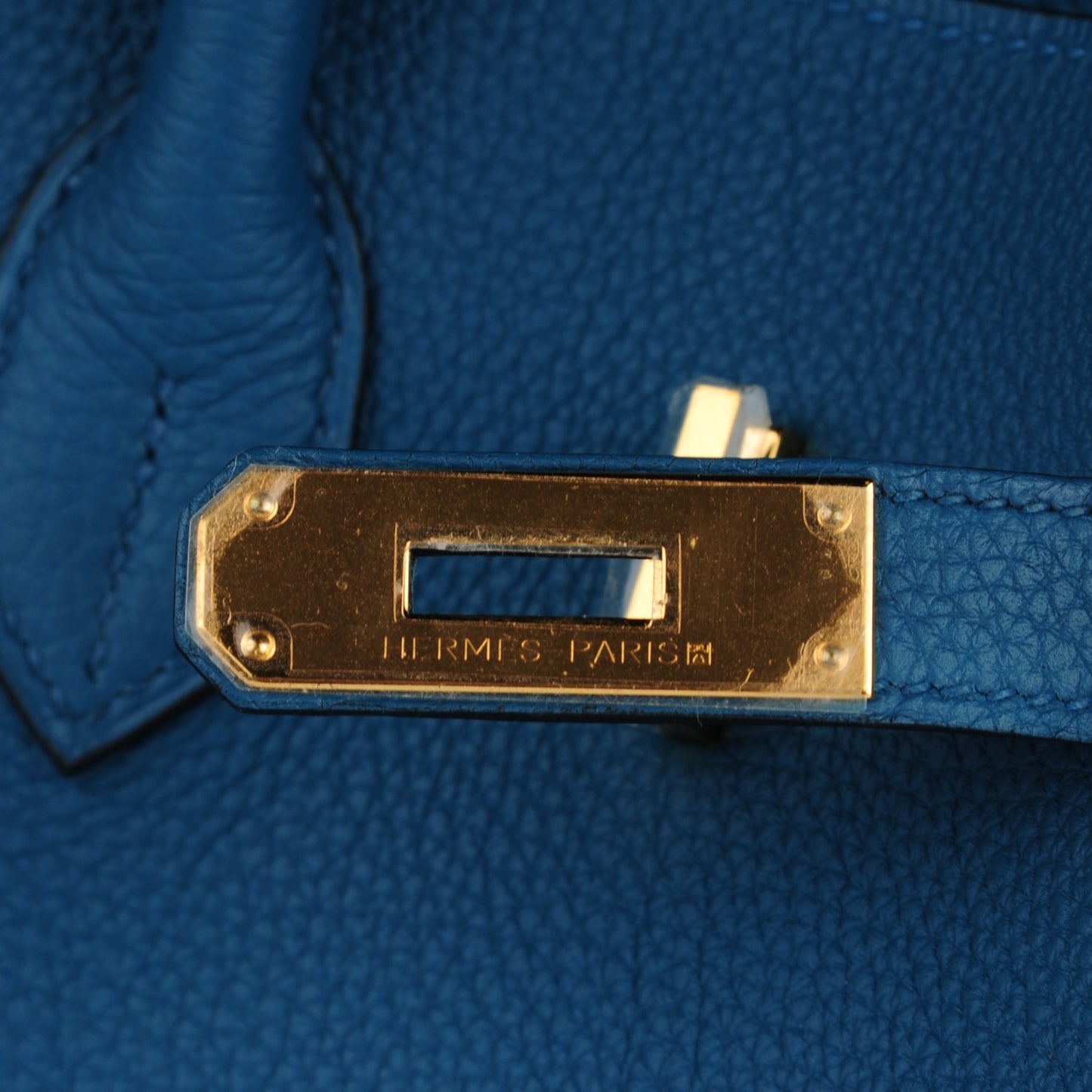 Togo Birkin 35 Bleu Cobalt