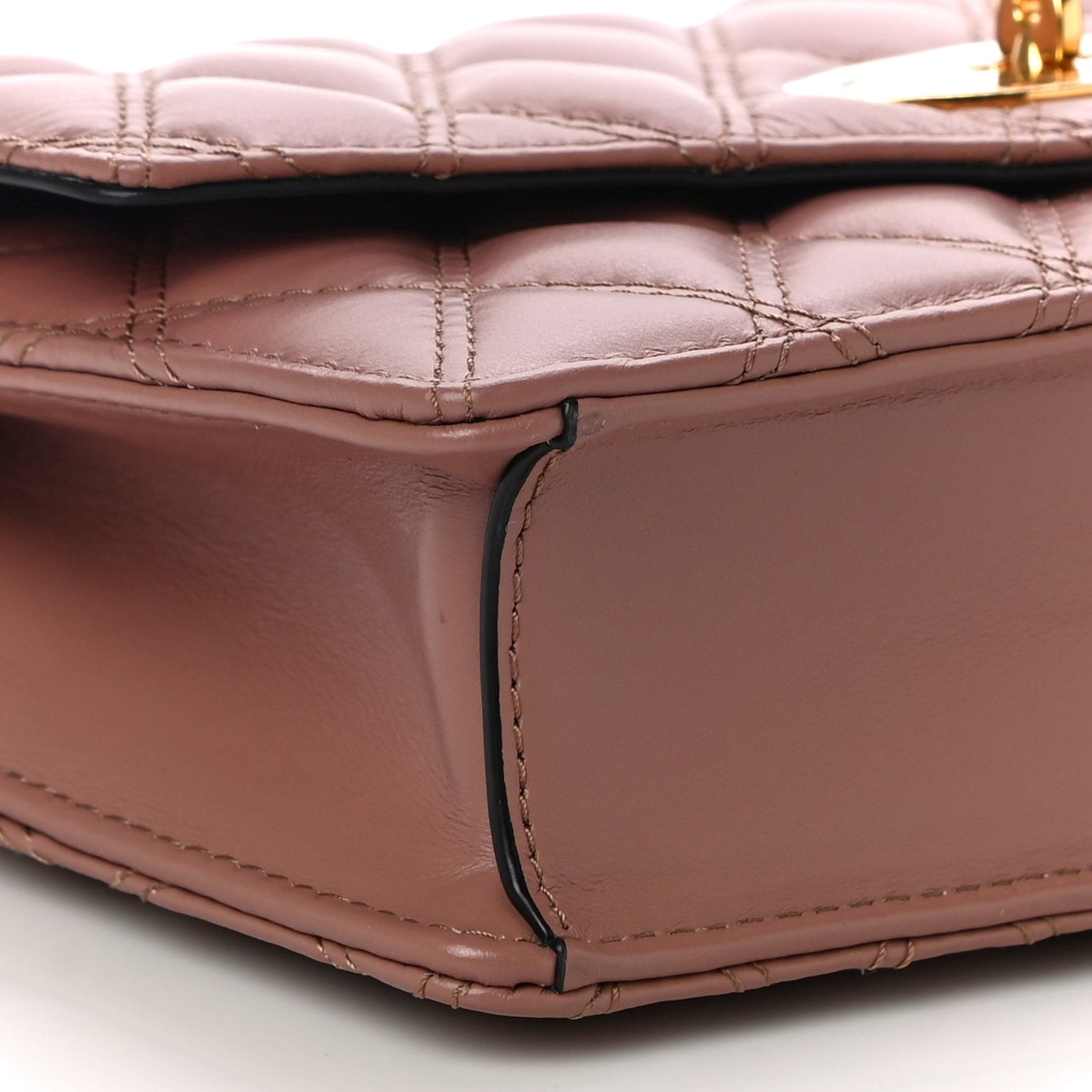 Mulberry Smooth Calfskin Quilted Small Darley Shoulder Bag Dark Blush 8 of 9