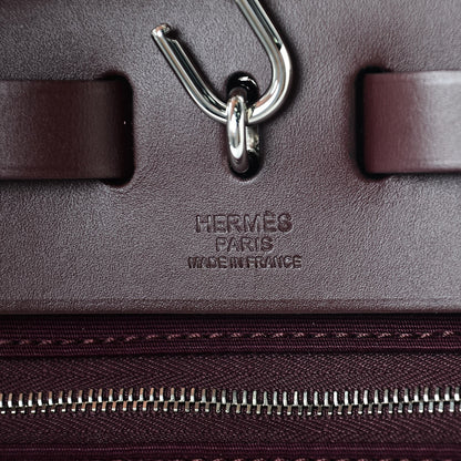 Hermes Vache Hunter Toile Officier Herbag Zip 31 PM Prune 7 of 8