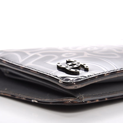 Chanel Patent Camellia Large Yen Wallet Black 10 of 18