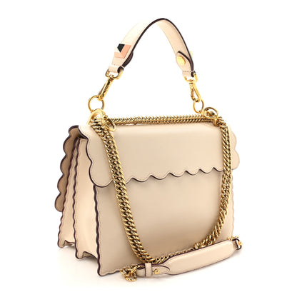Fendi Vitello Liberty Scalloped Studded Kan I Shoulder Bag Camelia 3 of 16