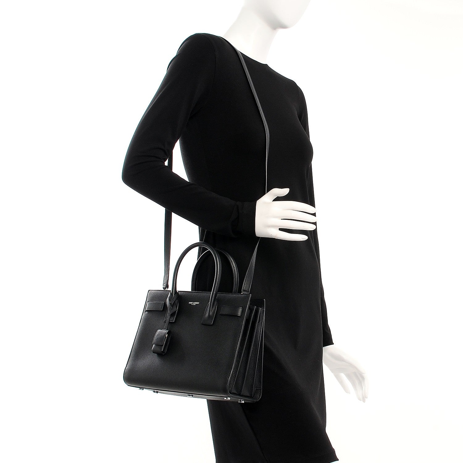 Saint Laurent Grained Calfskin Nano Sac De Jour Black 2 of 11