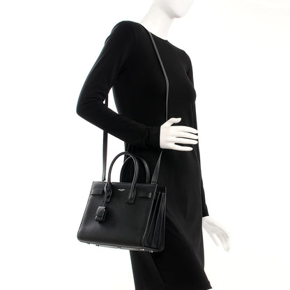 Saint Laurent Grained Calfskin Nano Sac De Jour Black 2 of 11
