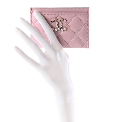 Chanel Caviar Pearl Quilted Coco Candy Card Holder Pink 2 of 8