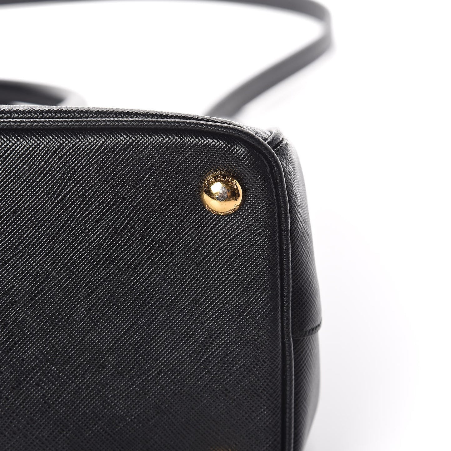 Saffiano Small Galleria Double Zip Tote Black