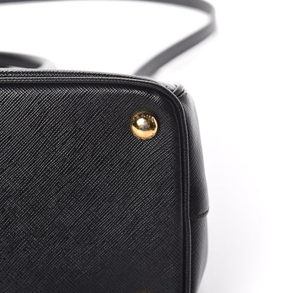 Prada Saffiano Small Galleria Double Zip Tote Black 13 of 14