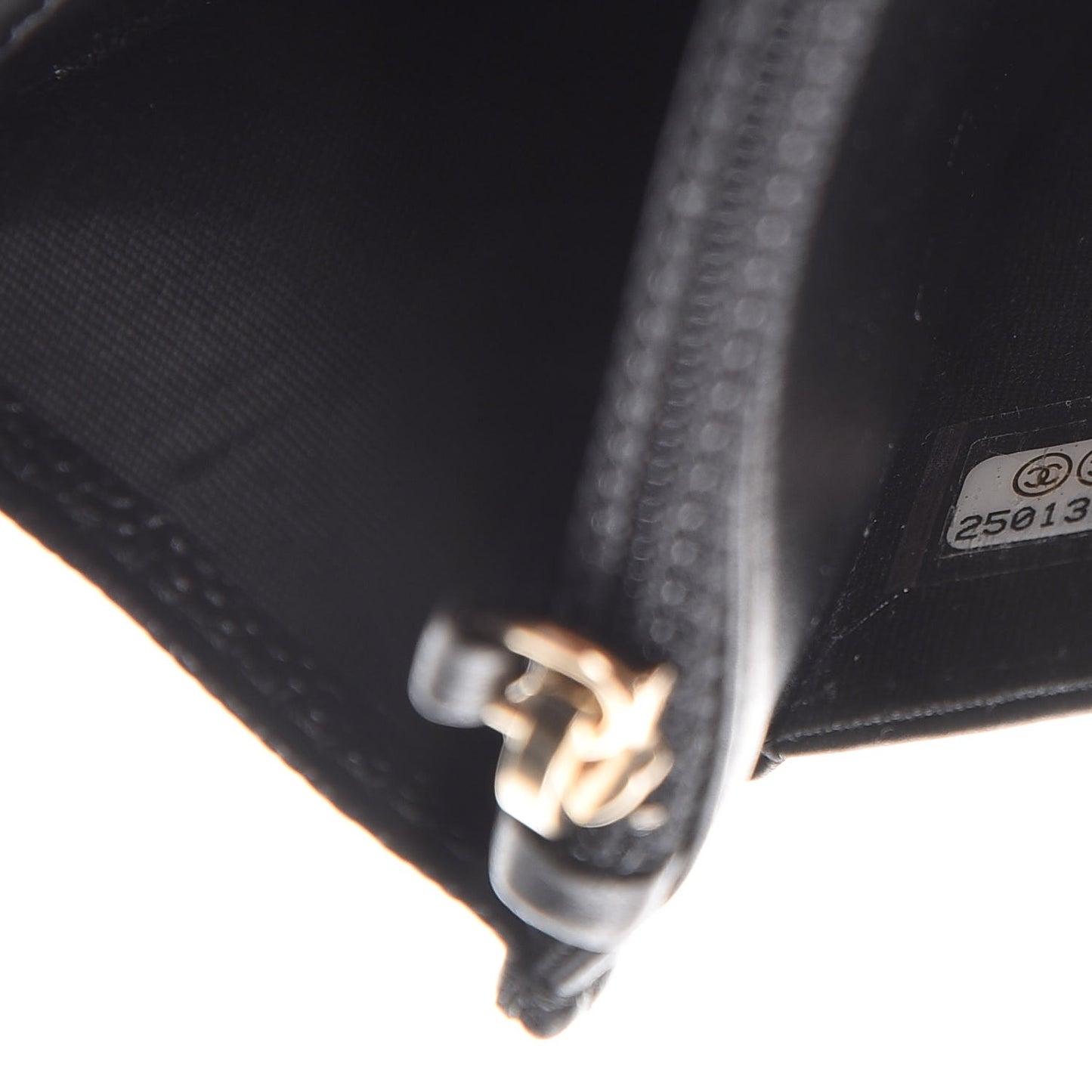 Caviar Chevron Quilted Boy Wallet On Chain WOC Black