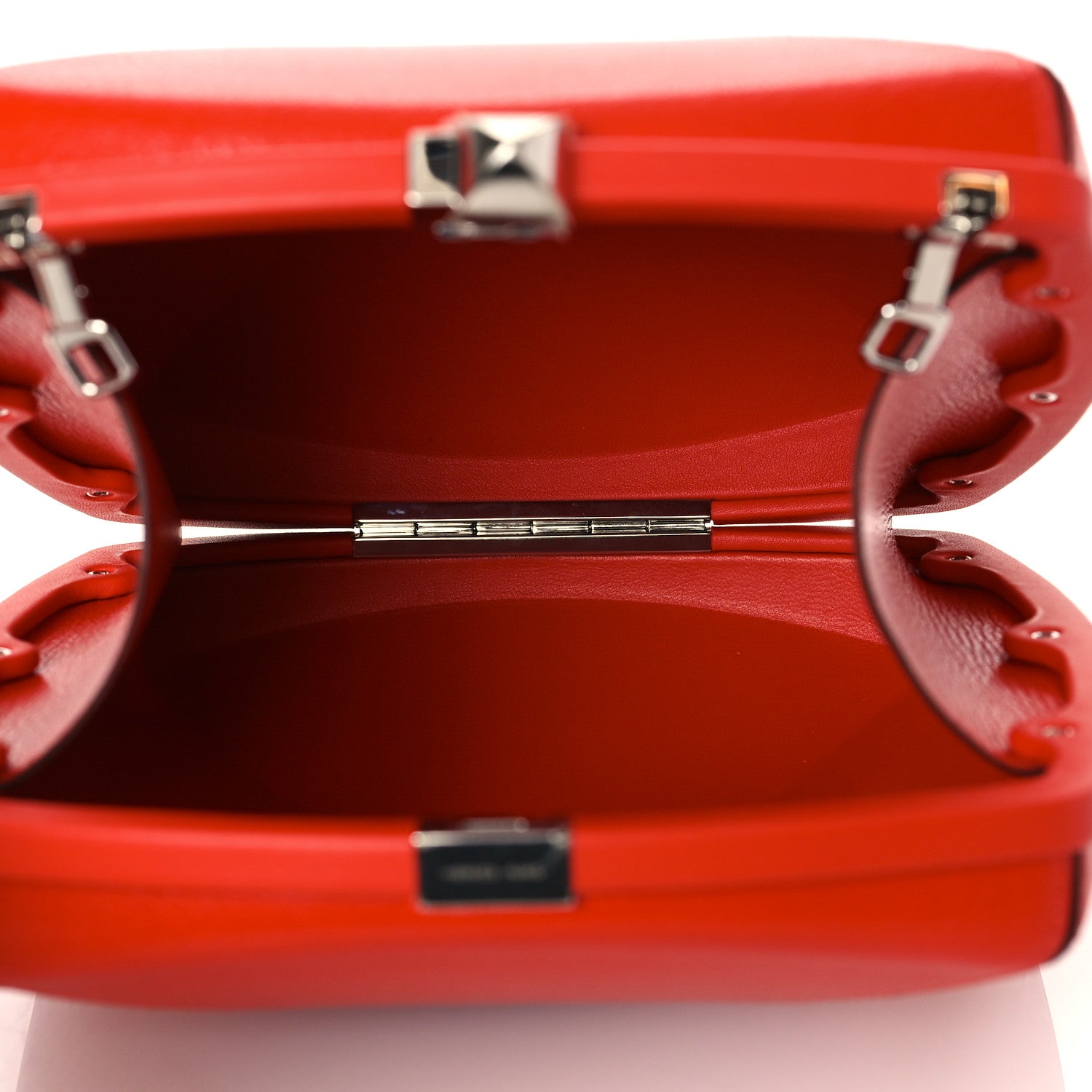 Hermes Chevre Chamkila Clou Medor Clutch Rouge De Coeur 4 of 10