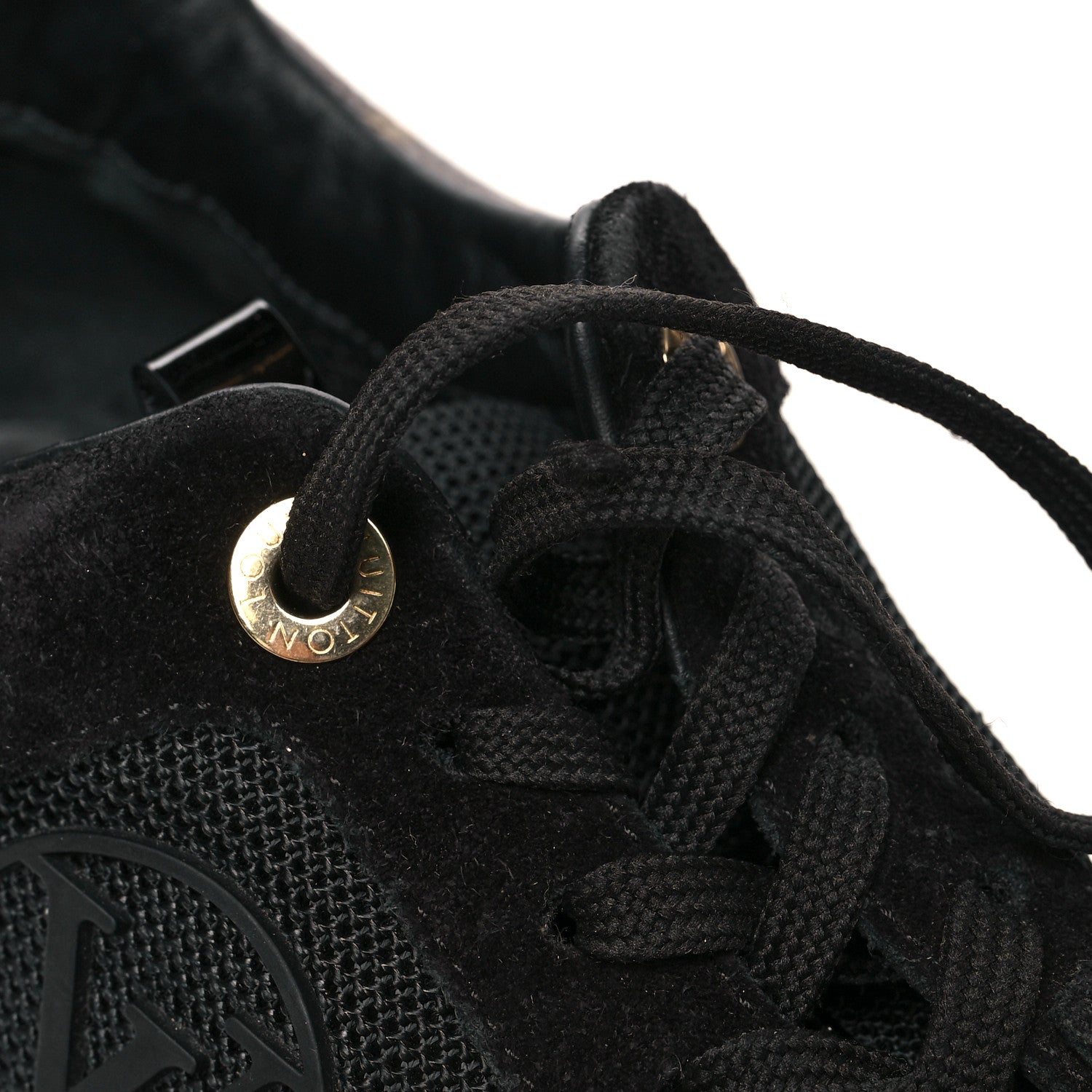 Louis Vuitton Suede Monogram Run Away Sneakers 36.5 Black 7 of 9