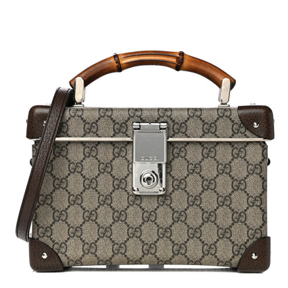 Gucci GG Supreme Monogram Globe-Trotter Beauty Case Brown 1 of 10