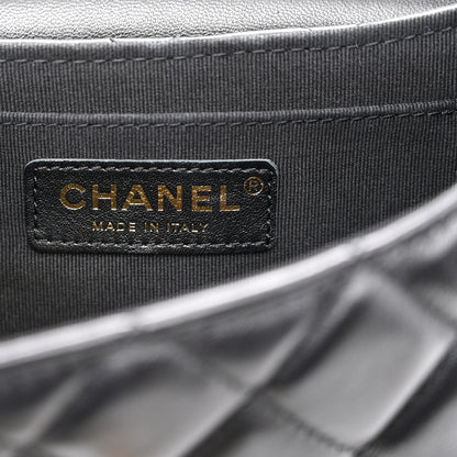 Chanel Lambskin Quilted Baywatch Top Handle Flap Black 6 of 10