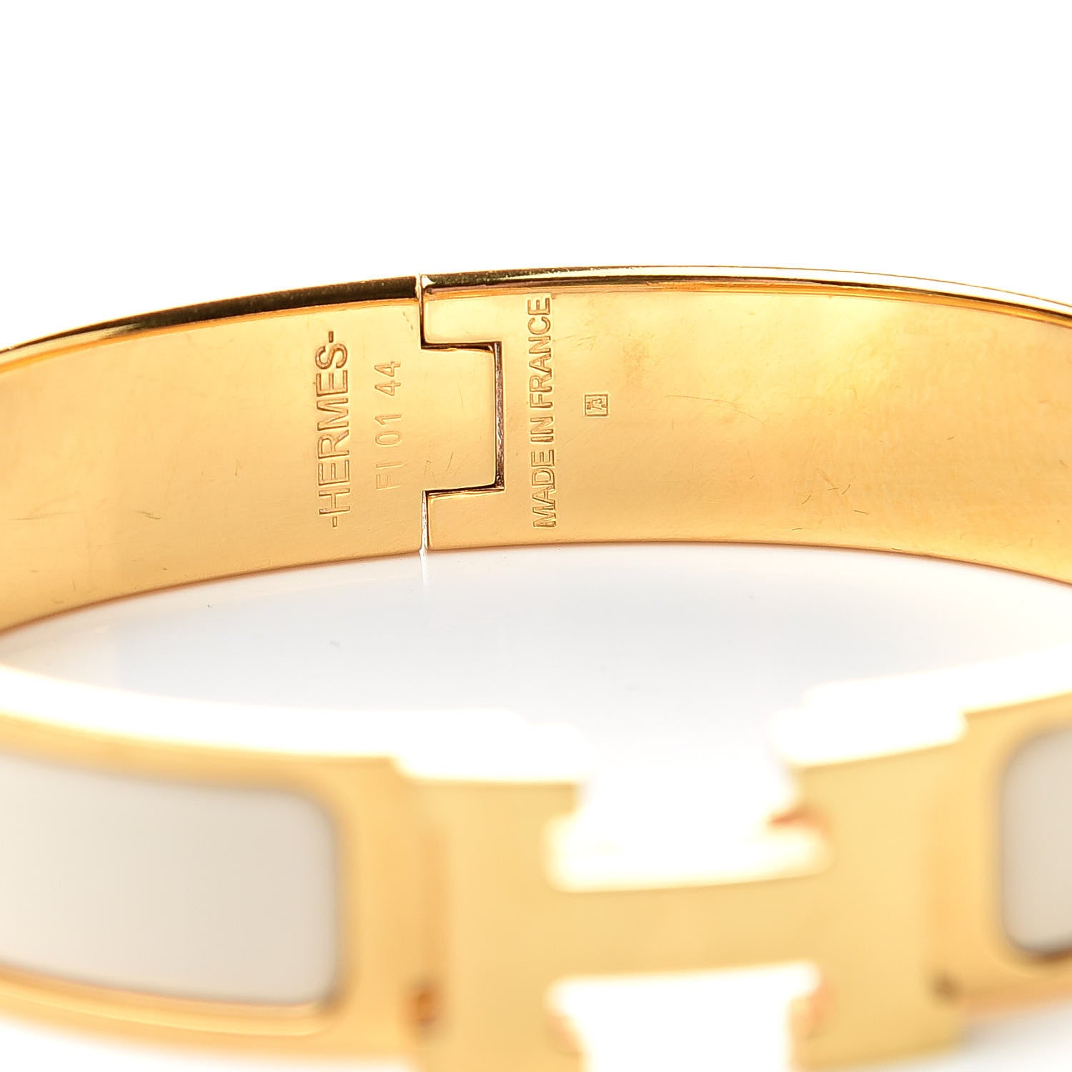 Hermes Enamel Narrow Clic Clac H Bracelet PM Craie 4 of 6