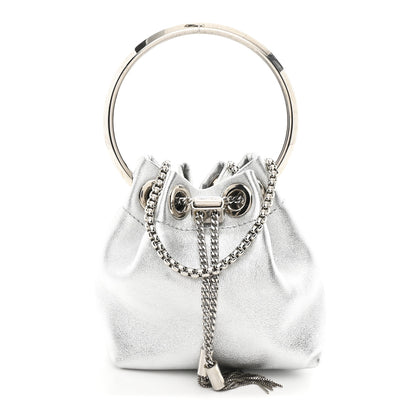 Jimmy Choo Metallic Nappa Micro Bon Bon Bag Silver 1 of 10