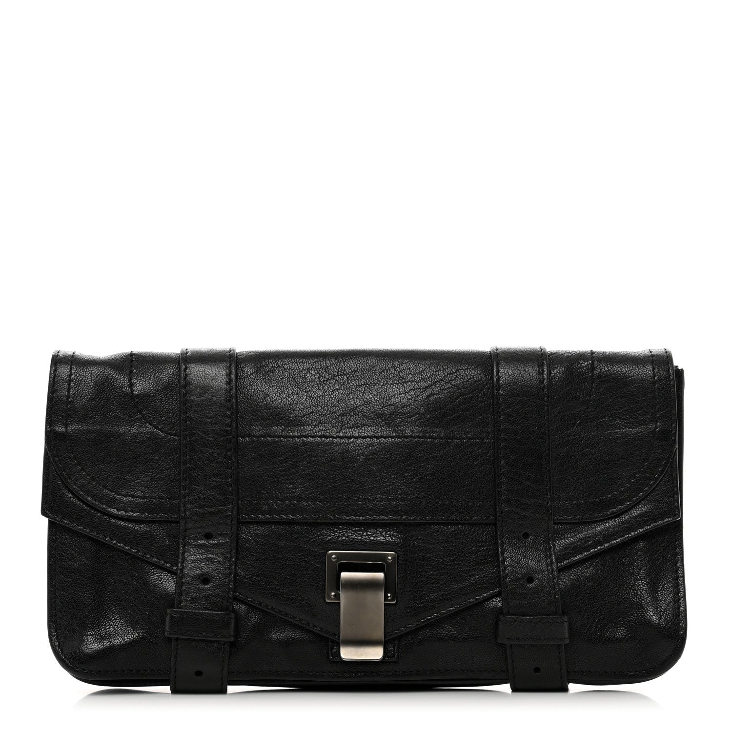 Proenza Schouler Lambskin PS1 Pochette Clutch Black 1 of 7