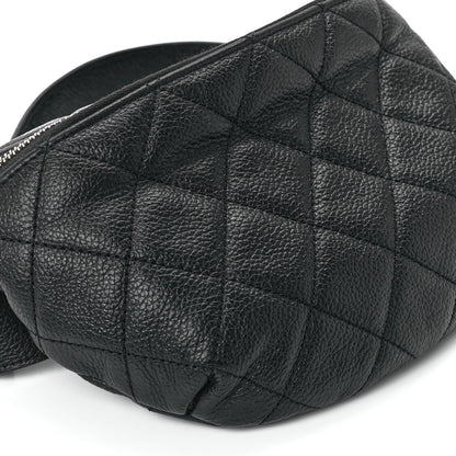 Chanel Grained Calfskin Quilted Waist Belt Bag Black 10 of 11