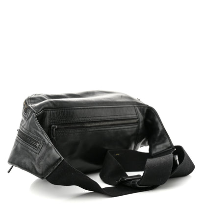 Saint Laurent Lambskin Logo Ripstop Body Belt Bag Black 2 of 12
