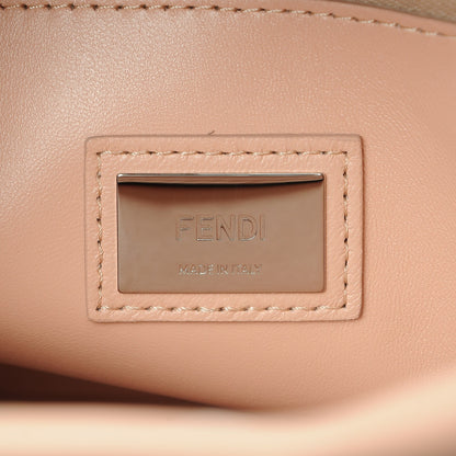 Fendi Vitello Seta Shiny Nappa Ribbon Lace Up Floral Medium Peekaboo Iconic Satchel Baby Pink Multicolor 6 of 7