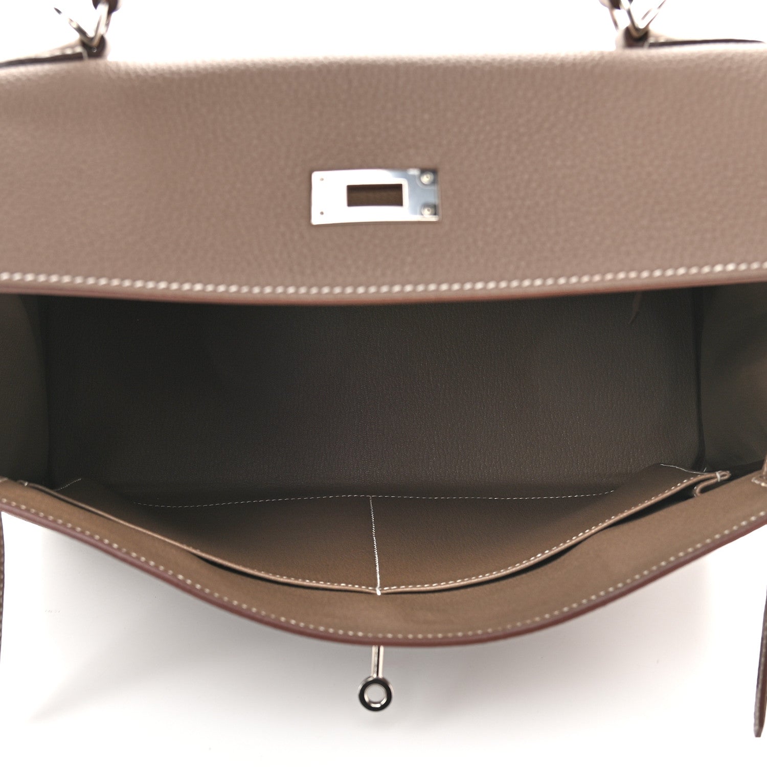 Hermes Togo Horseshoe Kelly Retourne 35 Etoupe 4 of 9