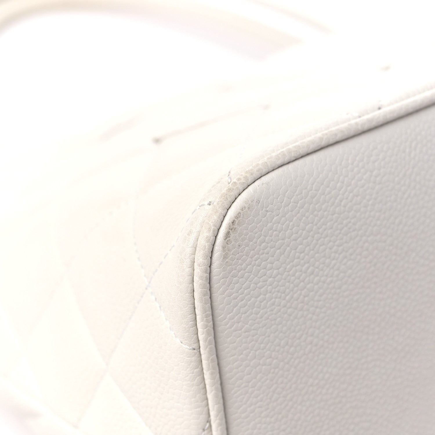 Chanel Caviar Quilted Medallion Tote White 8 of 13