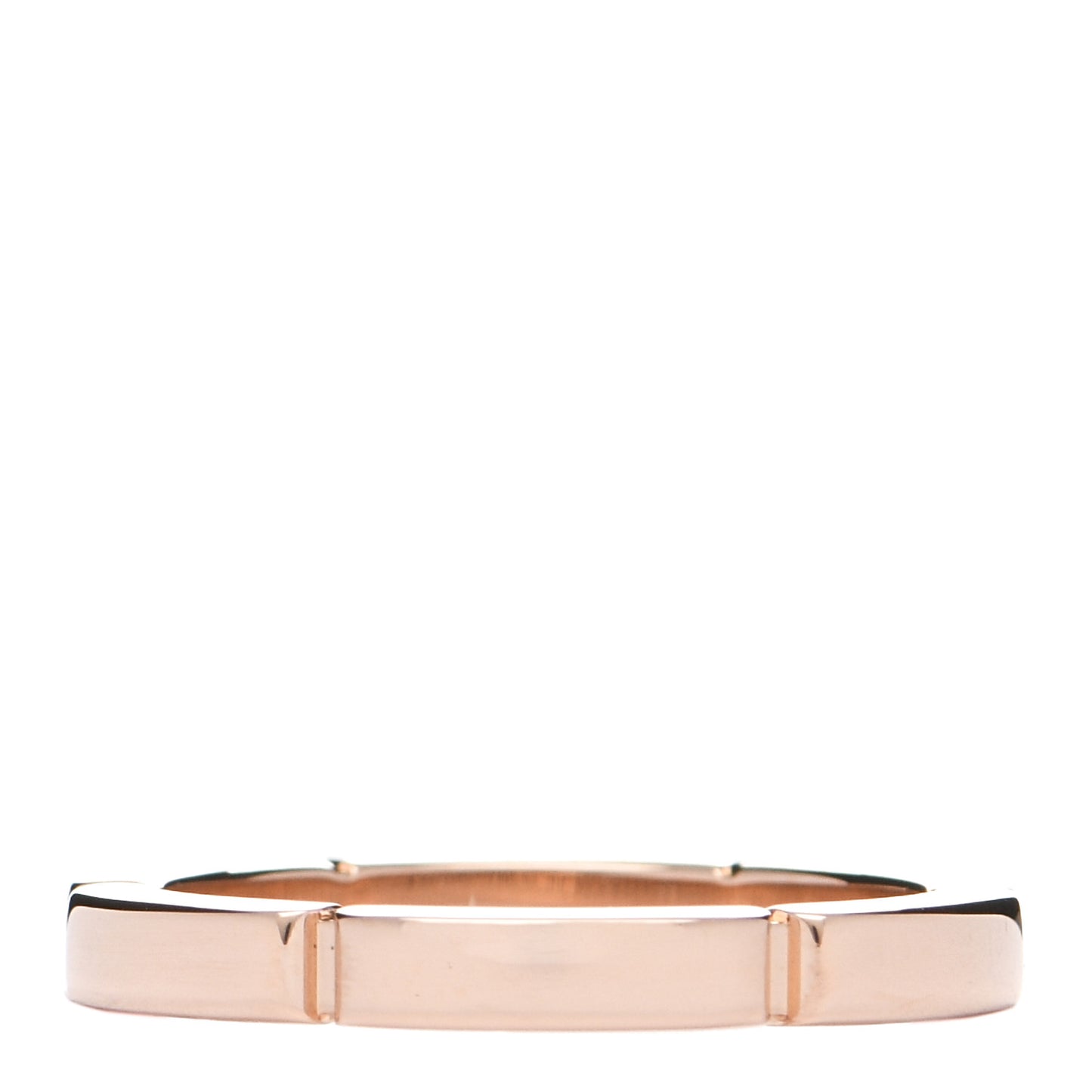 18K Pink Gold Diamond Maillon Panthere Wedding Band Ring 49 4.75