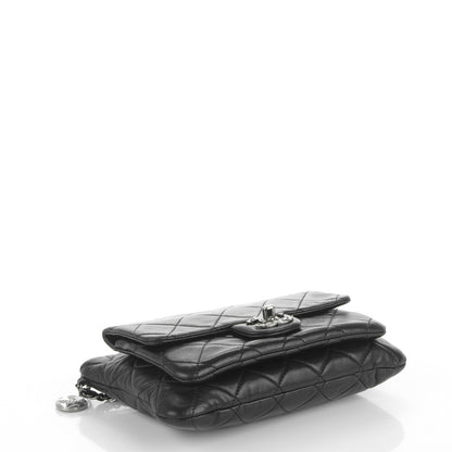 Chanel Lambskin Quilted Mineral Nights Flap Wristlet Black 4 of 7