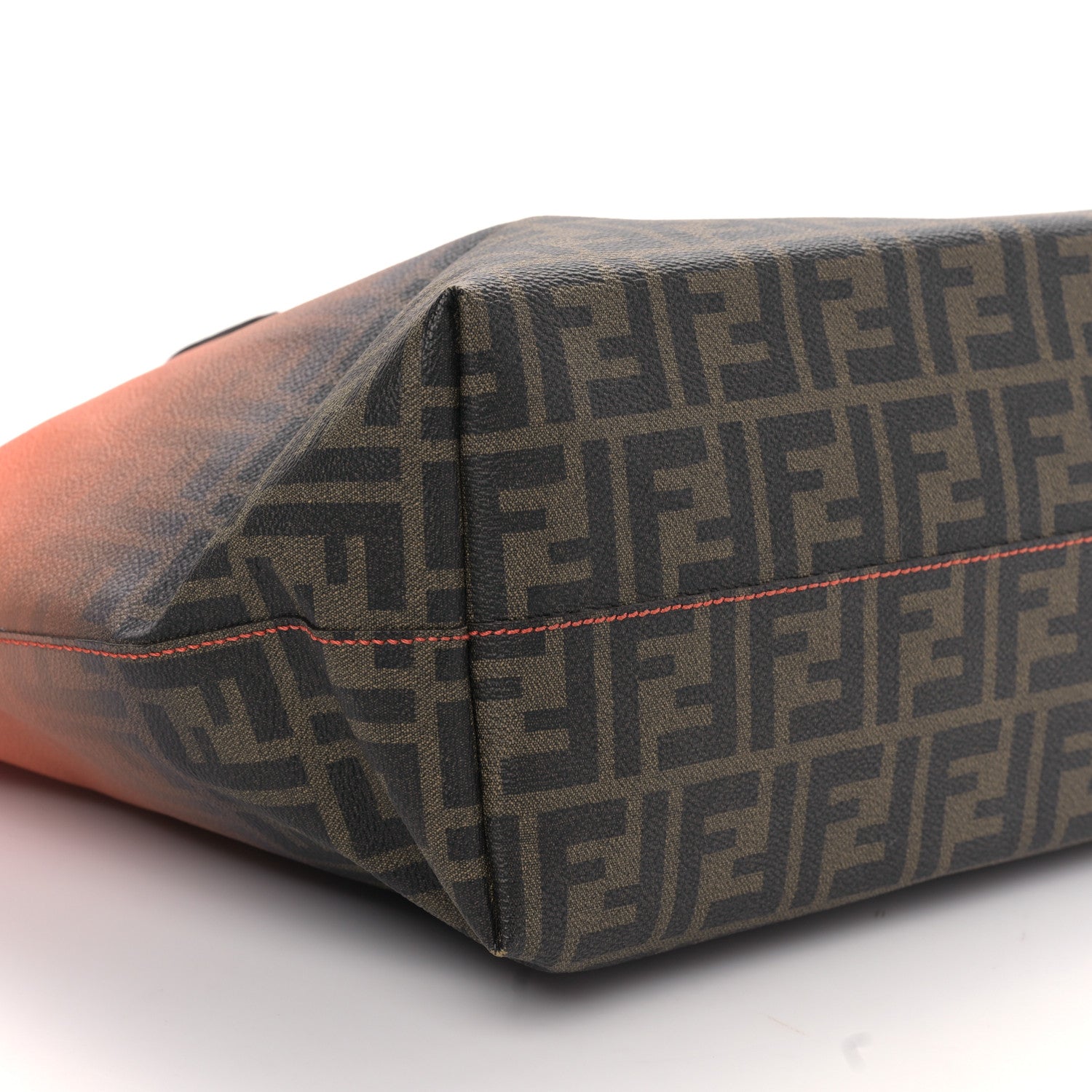 Fendi Zucca Spalmati Ombre Medium Roll Tote Tobacco Papavero 7 of 8