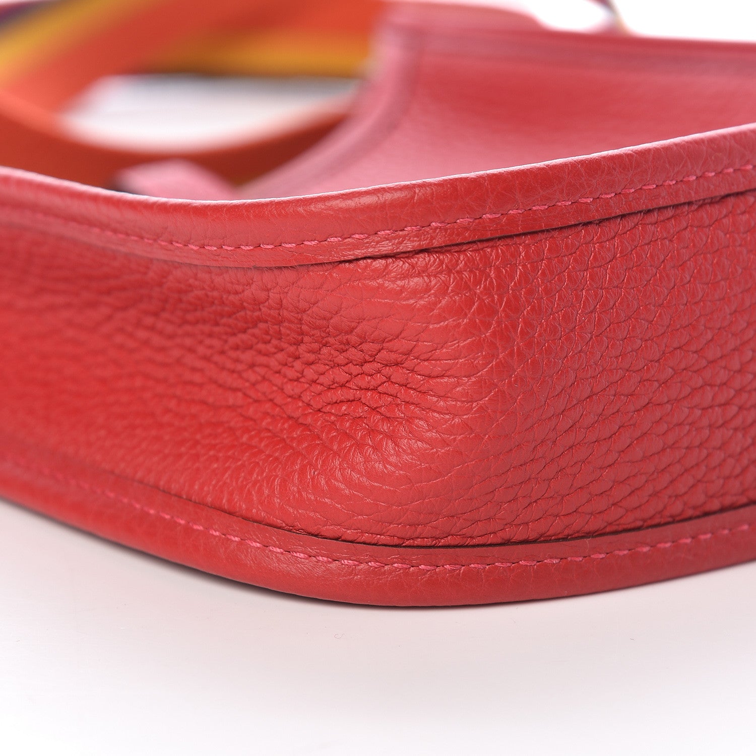 Hermes Taurillon Clemence Amazone Evelyne TPM Rouge Casaque 9 of 11