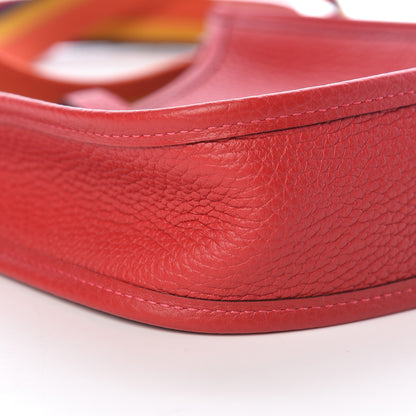 Hermes Taurillon Clemence Amazone Evelyne TPM Rouge Casaque 9 of 11