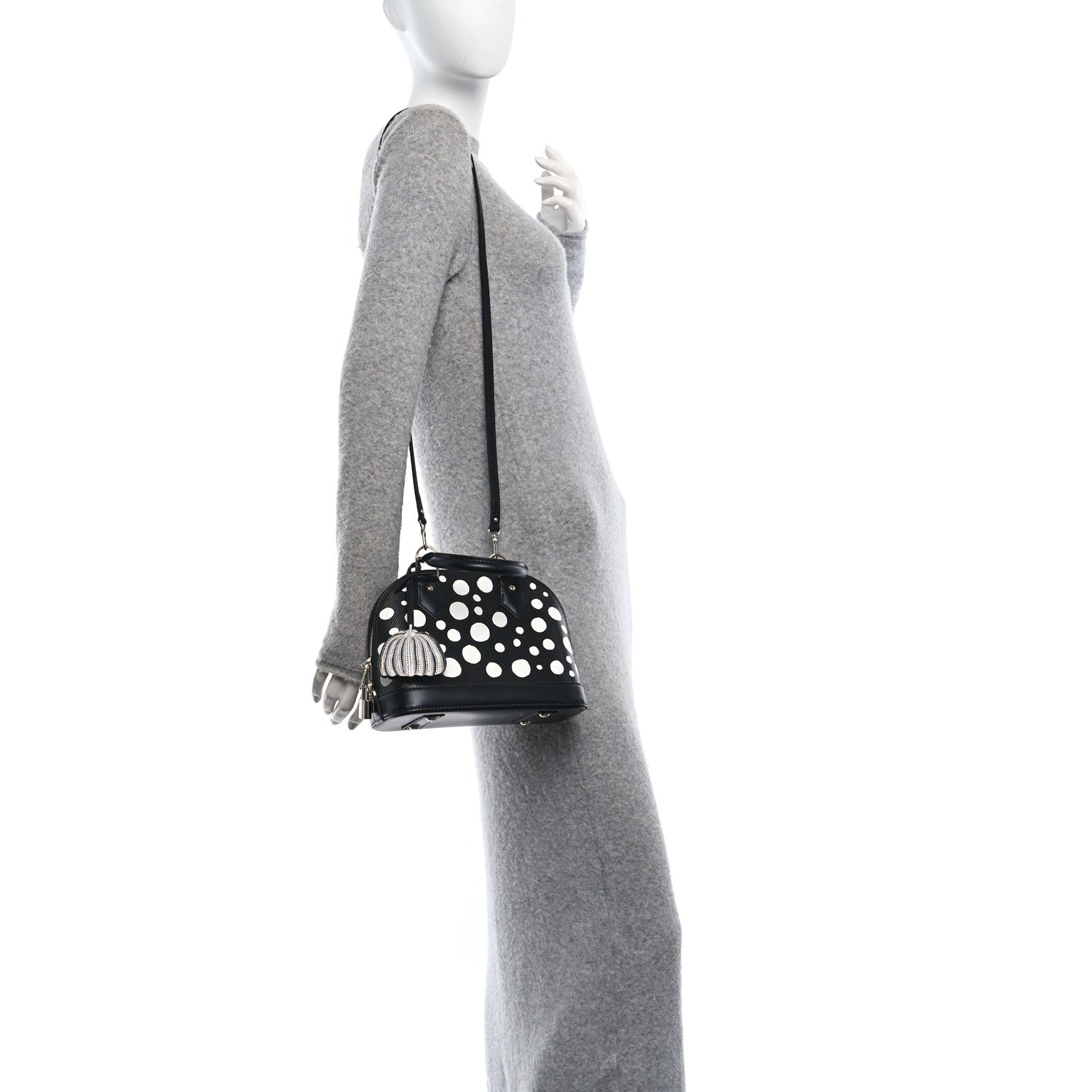 Louis Vuitton X YK Epi Alma BB Black White 2 of 9