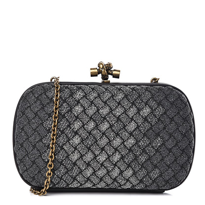 Bottega Veneta Lurex Intrecciato Chain Knot Clutch 1 of 9