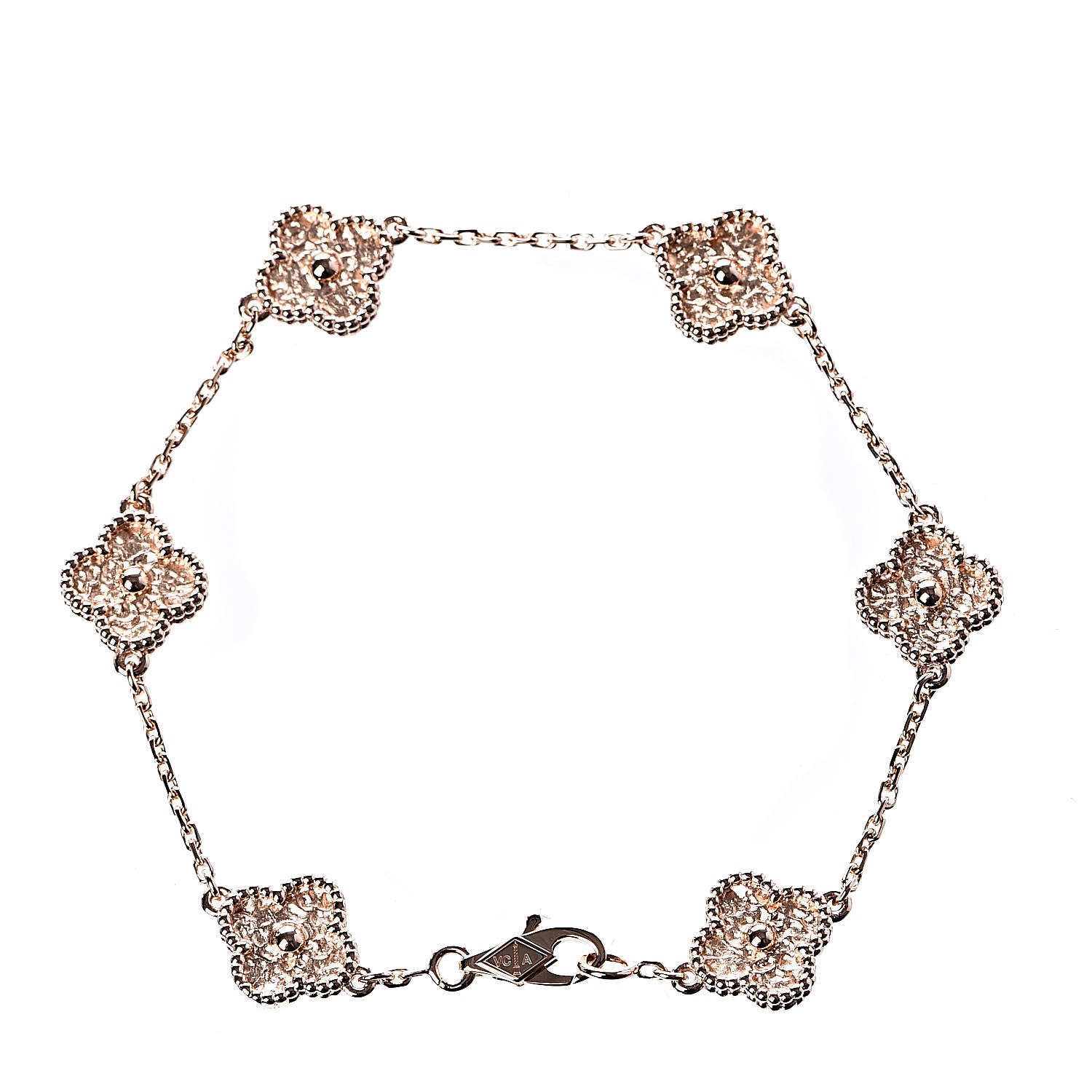 Van Cleef & Arpels 18K Rose Gold 6 Motifs Sweet Alhambra Bracelet 3 of 5
