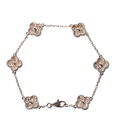 Van Cleef & Arpels 18K Rose Gold 6 Motifs Sweet Alhambra Bracelet 3 of 5