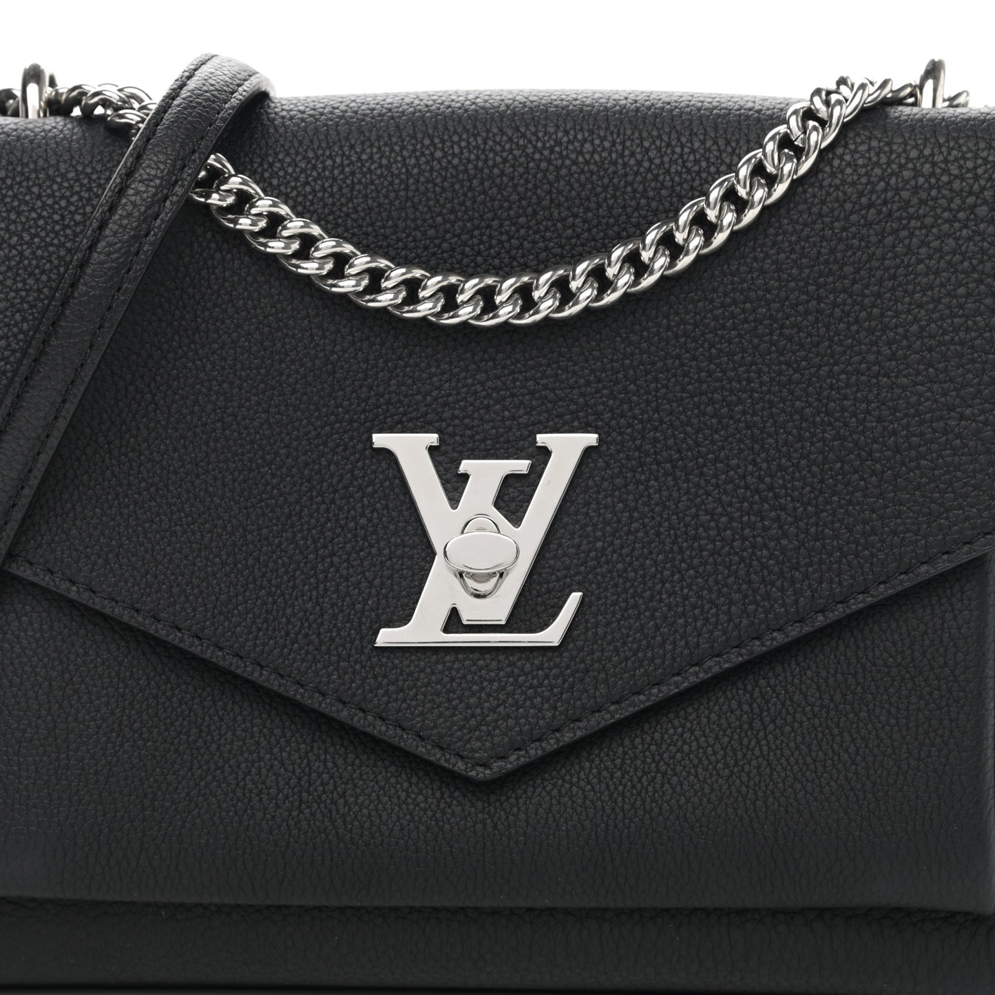 Soft Calfskin Mylockme Chain Bag BB Black