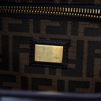 Fendi Goatskin Zucca Ombre Large Peekaboo Iconic Satchel Moro Gold Tobacco 8 of 14