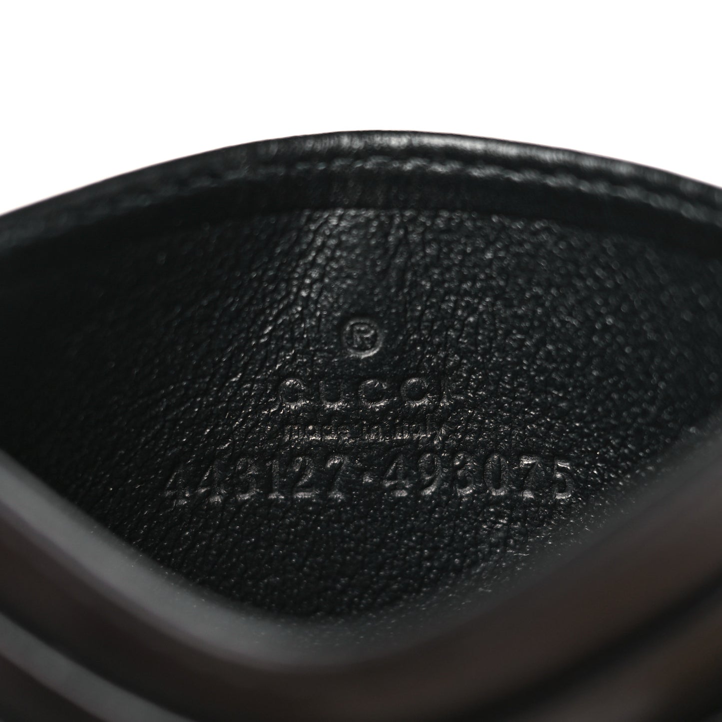 Calfskin Matelasse GG Marmont Card Holder Black