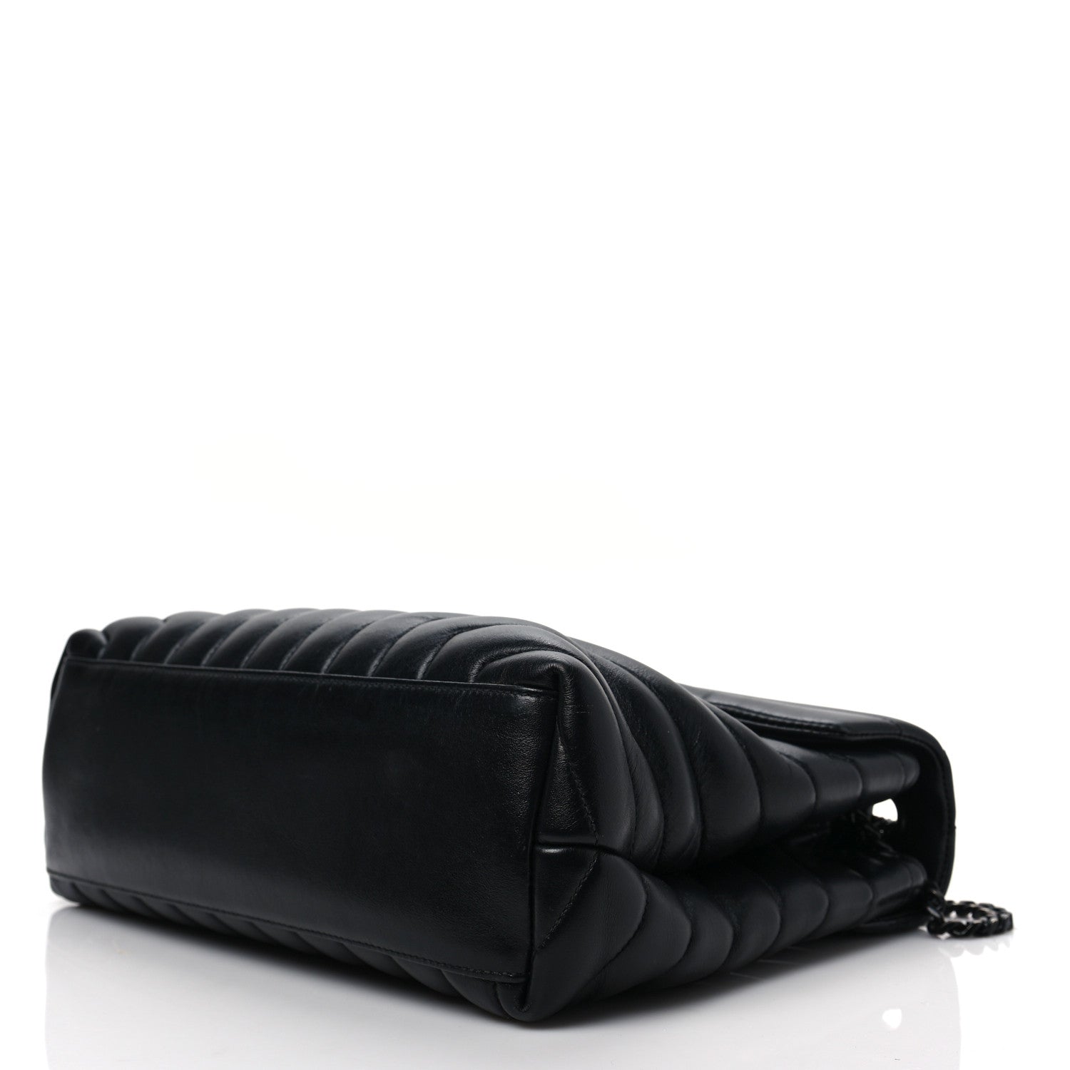 Saint Laurent Calfskin Y Quilted Monogram Monochrome Medium Loulou Chain Satchel Black 6 of 8