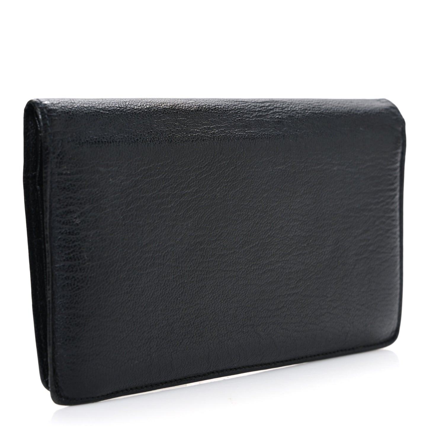 Goatskin Yen Wallet Black