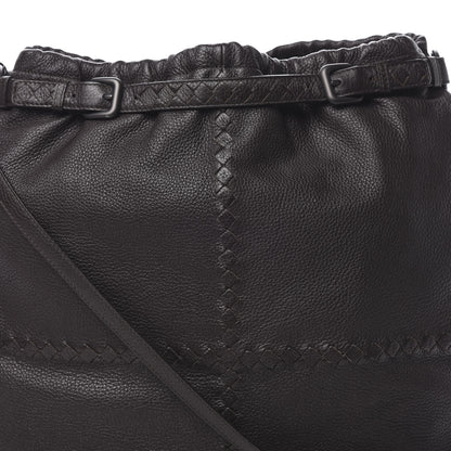Bottega Veneta Washed Cervo Deerskin Intrecciato Bering Hobo Ebano 8 of 11