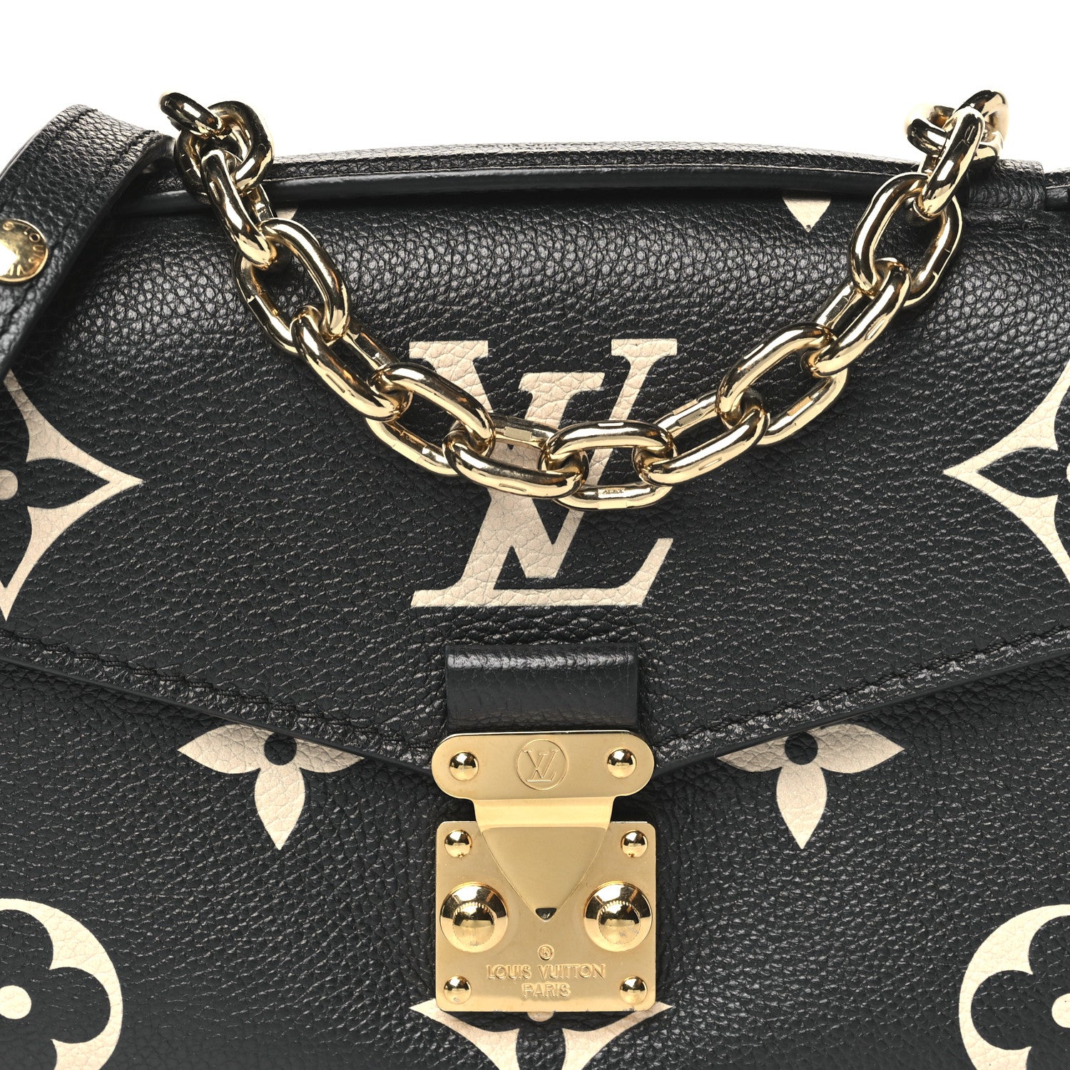 Louis Vuitton Empreinte Monogram Giant Pochette Metis East West Black Beige 7 of 9