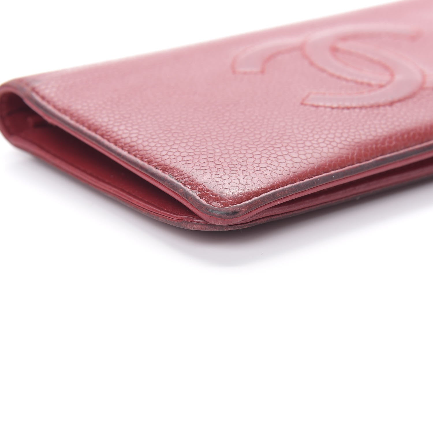 Chanel Caviar Timeless CC Yen Wallet Red 14 of 19