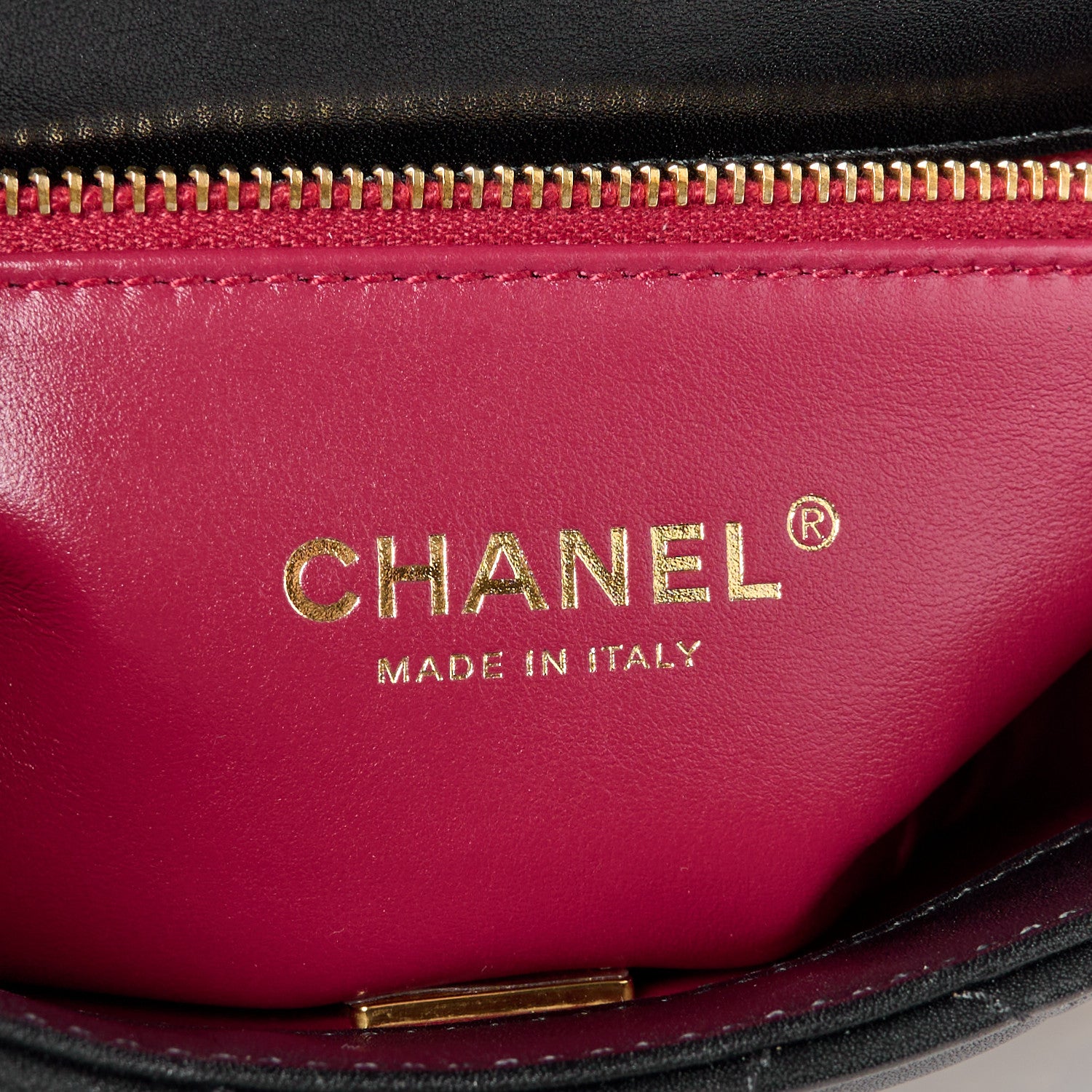Chanel Shiny Calfskin Quilted Small Metal Chain Top Handle Flap Black 6 of 11