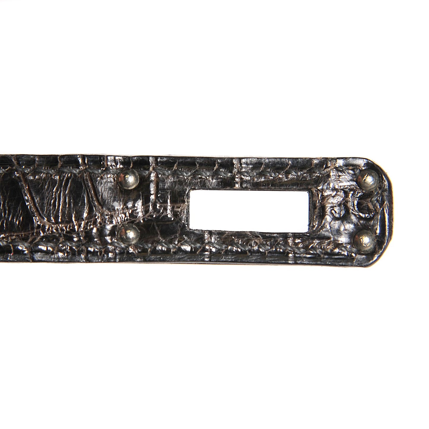 Shiny Niloticus Crocodile Kelly Sellier 25 Graphite