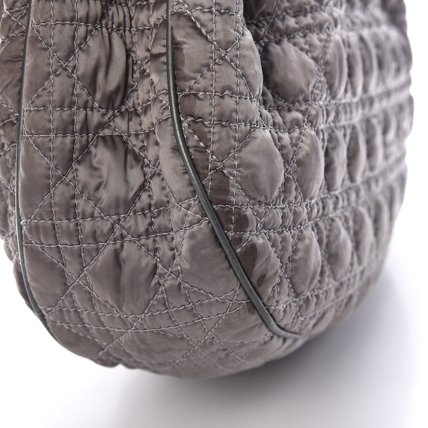 Christian Dior Nylon Cannage Tote Gray 13 of 18