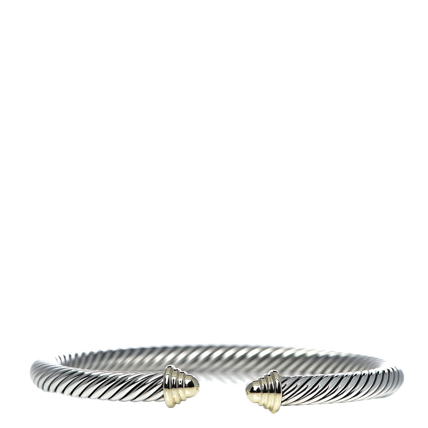 Sterling Silver 14K Yellow Gold 5mm Cable Classics Bracelet