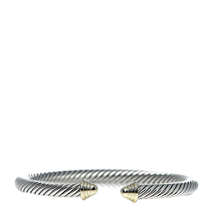 David Yurman Sterling Silver 14K Yellow Gold 5mm Cable Classics Bracelet 1 of 4