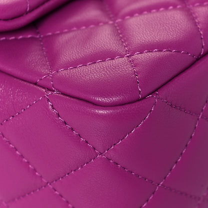 Chanel Lambskin Quilted Mini Pearl Crush Flap Purple 9 of 13