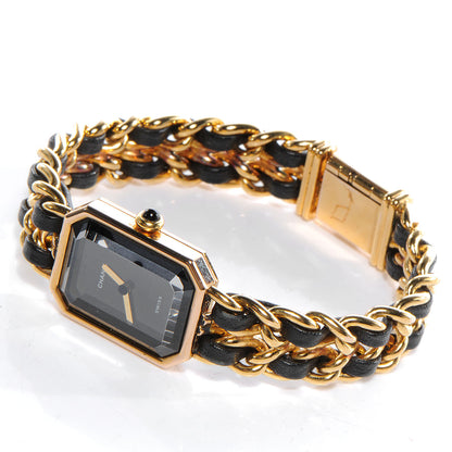 Chanel Stainless Steel Lambskin 20mm Chain Premiere Quartz Watch Gold L 2 of 7
