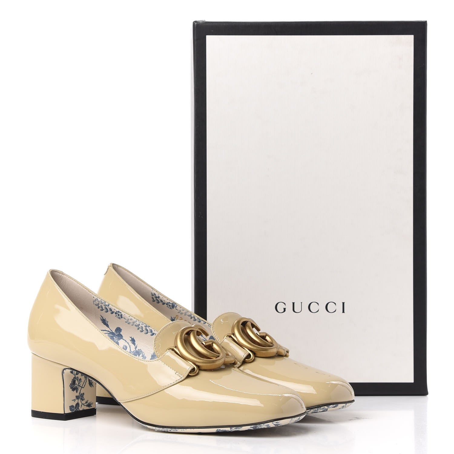 Gucci Vernice GG Victoire 55mm Loafer Pumps 37 Sand Storm 11 of 11