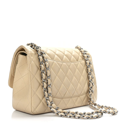 Chanel Caviar Quilted Jumbo Double Flap Beige 3 of 10